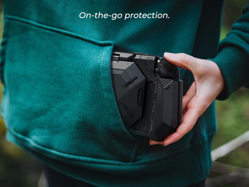 i-Blason Dockable Protective Case for Nintendo Switch 2 (2025) - Foldable JoyCon Holder, Game Card Storage, Ergonomic Uni-Body Grip with Flip Stand & Bumper Cover Portable Controller Accessories