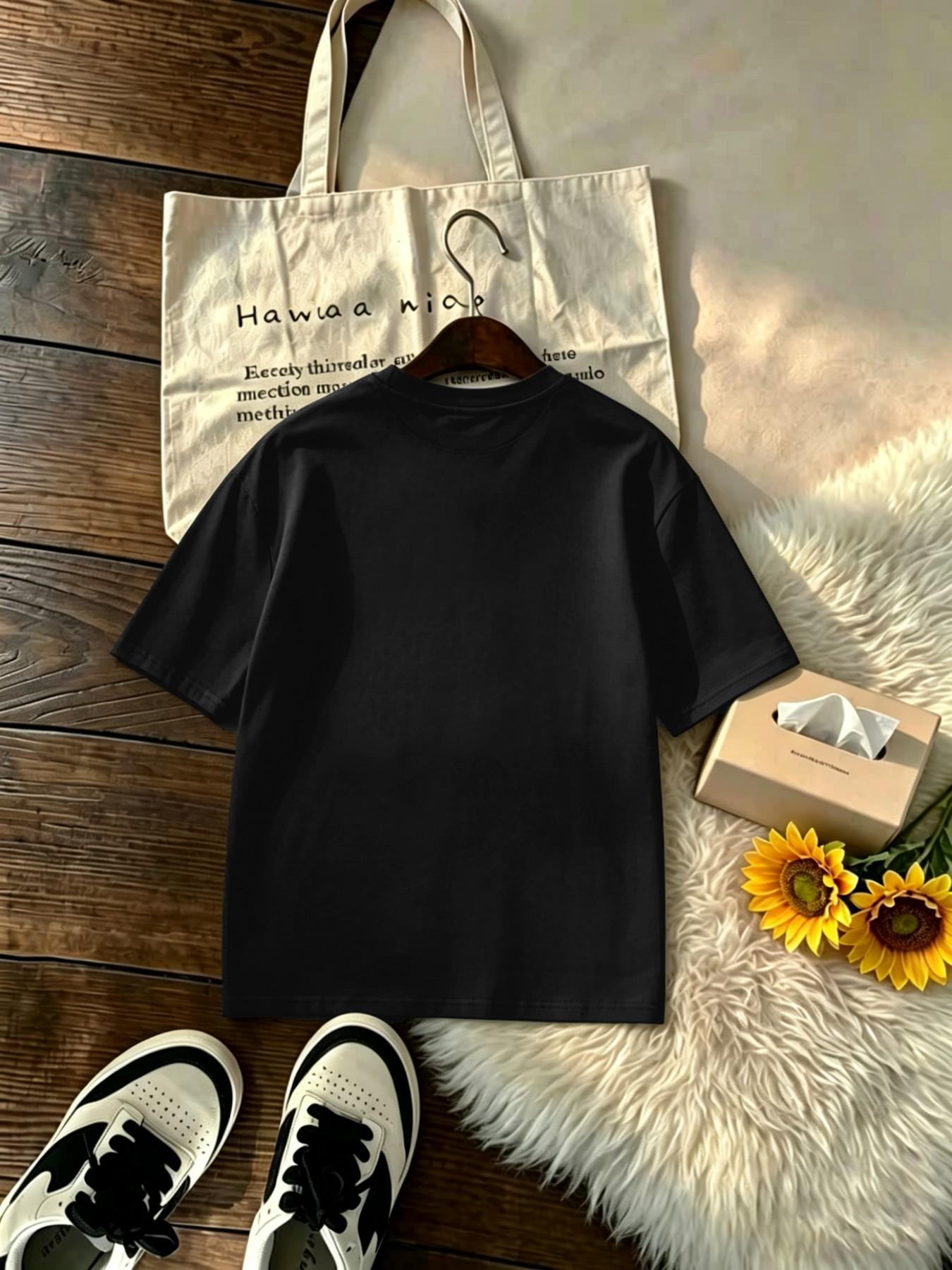 Men's Summer Japanese Cherry Blossom Sport T-Shirt, Breathable Quick-Dry Knit Fabric, Elastic Round Neck Short Sleeve, Casual Workout Top