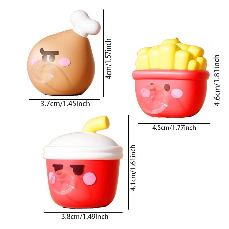 Cute Food Series Spitting Bubbles Squishy Squeeze Toys, Anxiety Stress Relief Sensory Antistress Toys, Fun Gift for Adults & Kids