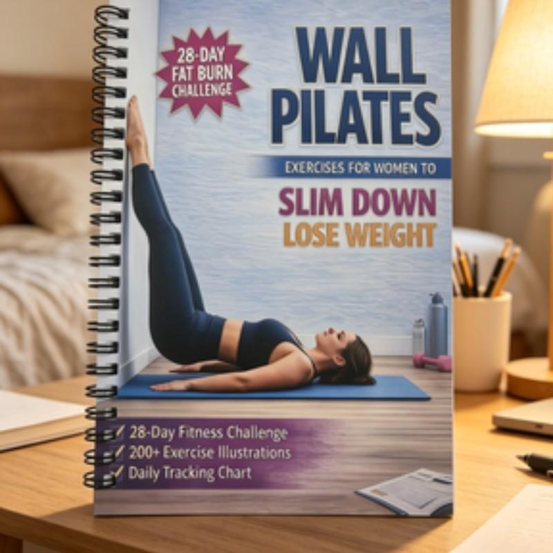Wall Pilates Tutorial Coil Book, Fat Loss Guide for Wall Pilates, Comprehensive Exercise Instructions, Ideal for Fitness Enthusiasts