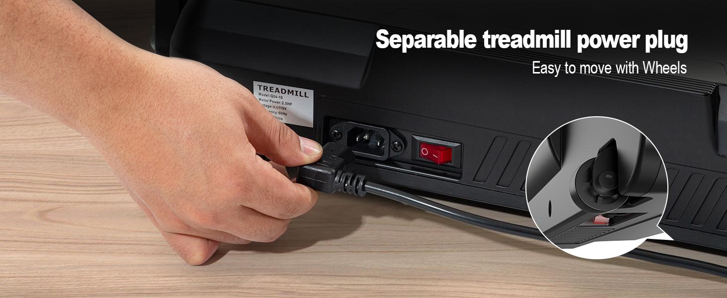 LIVIVOX folding Fitness treadmill with handle, 2.5HP,LED display, 300LBS capacity, portable home gym walking pad treadmill for small-space，Back to school