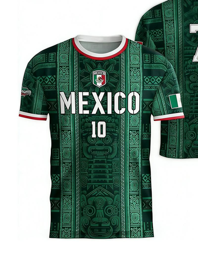 2026 New Arrival - Great Deal on Mexico World Cup Home Jersey,Men's Football Print T-shirt， 4 Mexican-themed jerseys，Breathable Sweat-Absorbent, Sporty Fit, All Seasons, Fast Shipping，Mexico home ground World Cup support jerseys，Family Gifts