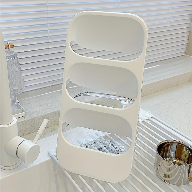 Multifunctional 3 Compartment Wall-Mounted Tableware Rack, Space-Saving Kitchen Accessory, Washable Utensil Storage Holder