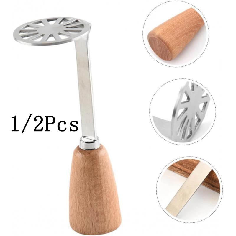 Stainless Steel Potato Masher for Home and Commercial Use, Durable and Easy to Use, Choose 1/2 Pieces, Perfect for Smooth Purees