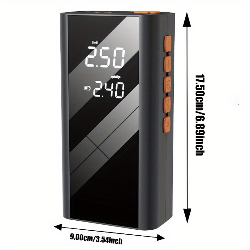 Wireless Air Pump with LED Lighting, 1 Set 12V 4-in-1 Portable Vehicle Battery Jump Starter, Emergency SOS Light, Digital Display, Smart Clip, Tire Pressure Monitor, Autos, Vehicle, Automotive Tire Inflator, Cordless Tire Inflator