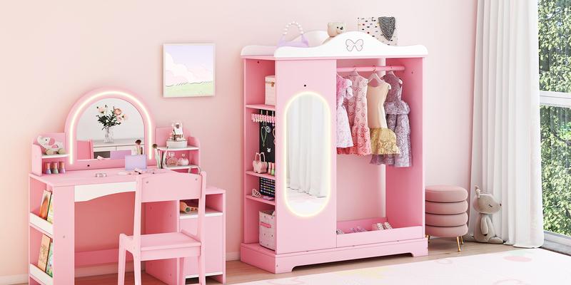 Topwin Multifunctional Girl’s Storage Cabinet with LED Mirror, Jewelry & Clothes Organizer – Safe & Stylish Topwin Multifunctional Girl’s Storage Cabinet with LED Mirror, Jewelry & Clothes Organizer – Safe & Stylish