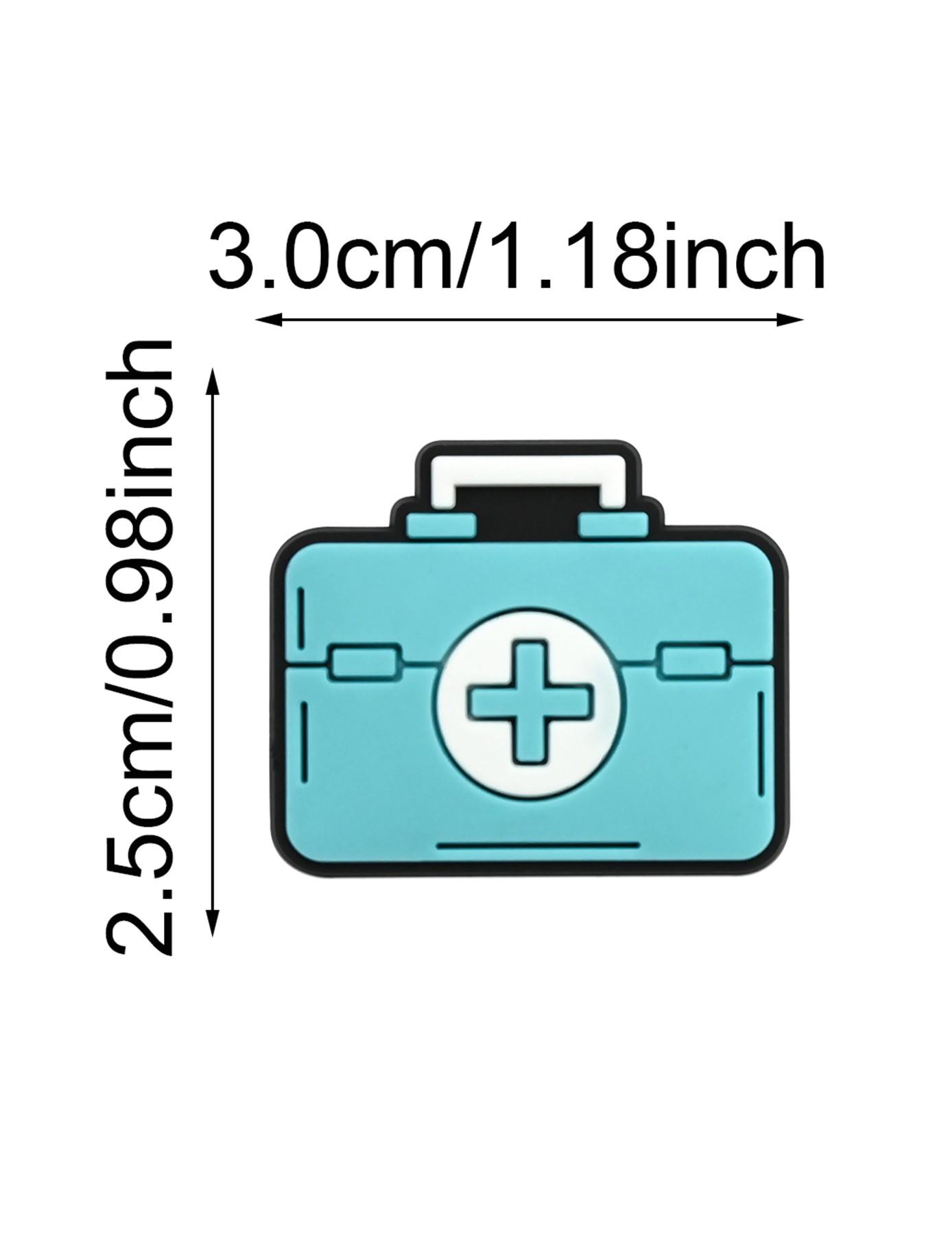 25pcs, soft plastic, happy nurses day shoe charms, a nurse's day shoe accessories, chill pill design shoe accessories decoration, suitable for sandal garden shoes accessories party gift