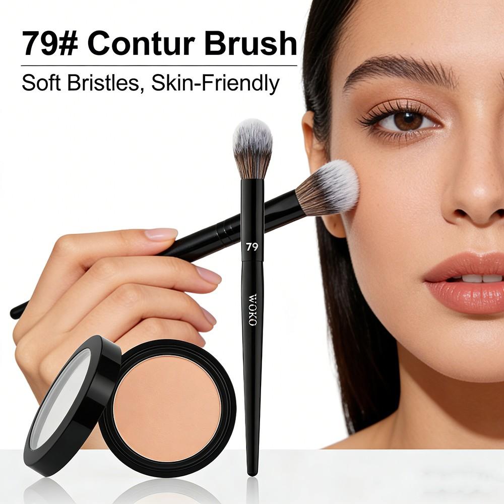 Pro79# Contour Brush, Face Contour Setting Powder, Sculpting Brush, High Quality Tapered Highlighter, Contour Powder Makeup Tool