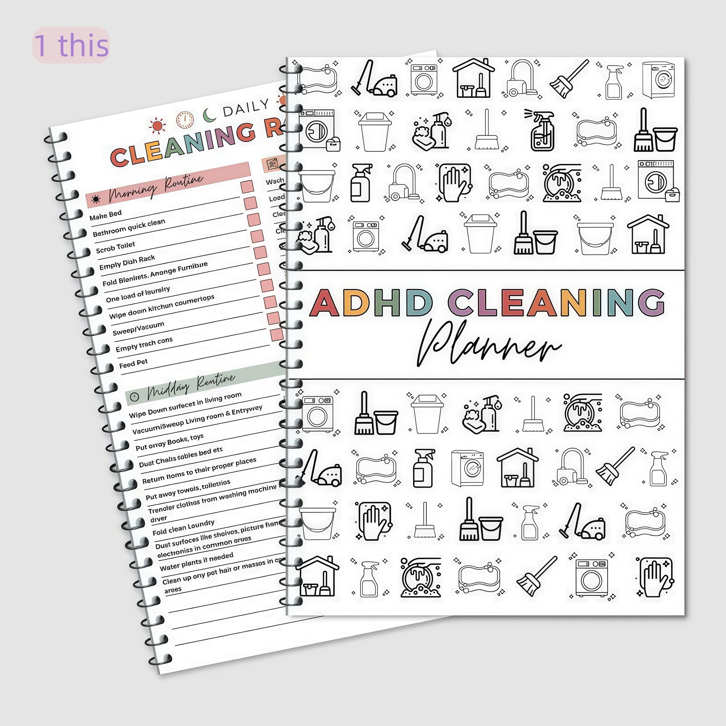 Household Daily Cleaning Schedule Planner, Cleaning Tasks Planner, 1 Count Cleaning Checklist Schedule Notebook, Cleaning Planner Notebook, Cleaning Routine, Office Stationery & Supplies #GLOBAL PICKS