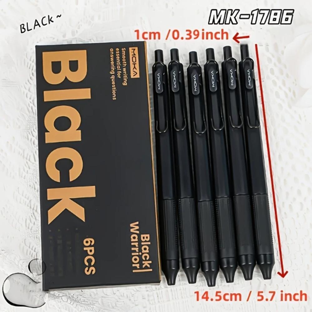 Warrior Pen Set of 6, Smooth Writing, Durable Plastic 0.5mm Tip, Ideal for School & Office Use, Perfect Daily Task Tool