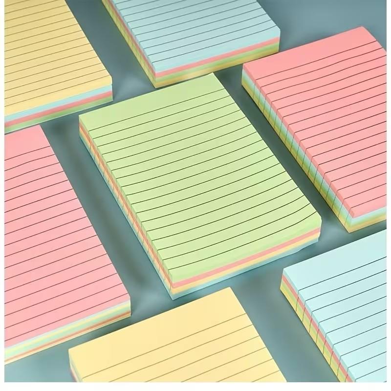 100pcs Colorful Thick Sticky Notes, Creative Memo Pad, Four Colors Available, Tear-Off Notepad, Office & Home Use, Space-Saving, Strong Adhesive