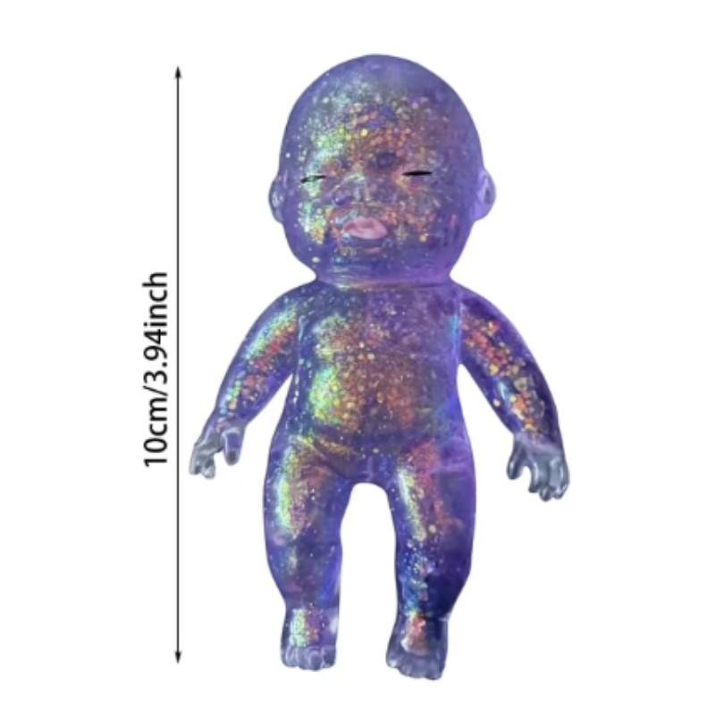 Giant Baby Plush Toy, Slow Flashing Stress Relief Toy, Soft Sensory Twist Egg, Cute Stretchable Collectible Plush Ball