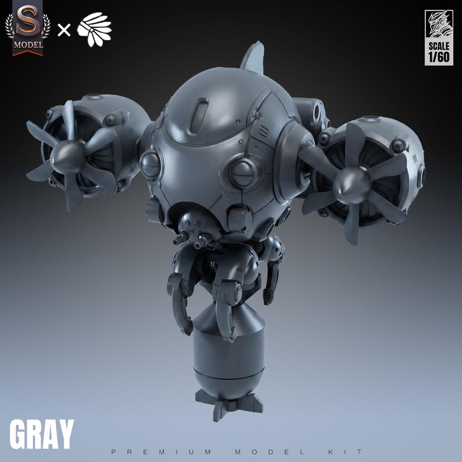 1/60 Scale Sci-Fi Mecha Assembly Model Set (3 Pieces), Paintable, Poseable, Openable, 3.75 Inches, Ideal for Desktop Display and Collection