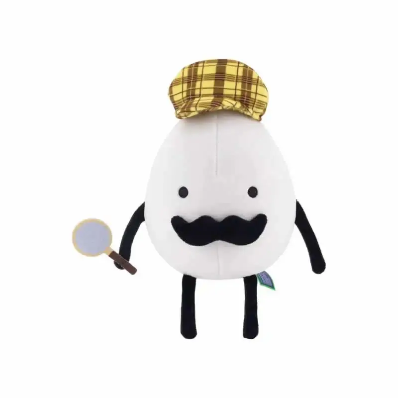 9.8 Inch Detective Egg Plush Game Stuffed Plushies Cartoon Doll Pillow For Fans Christmas Birthday Gifts