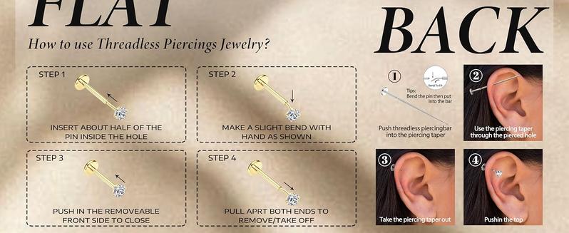 LOLIAS 14K Gold Filled Nose Studs 316L Surgical Steel Gold Nose Rings Studs 6A CZ Simulated Diamond Corkscrew L Shaped Nose Piercing Hypoallergenic Nose Rings for Women Men 20G