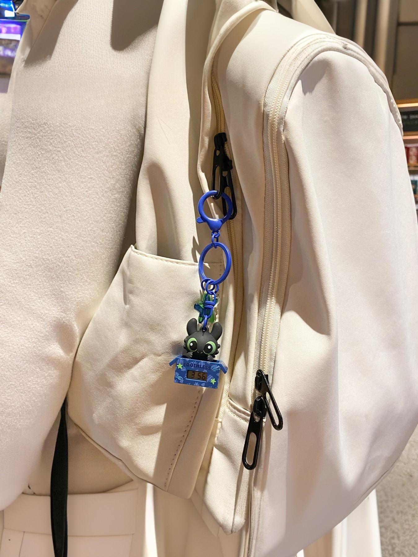 1PC How to Train Your Dragon Toothless Clock Keychain Pendant Creative Adjustable Time Functional Keychain Accessory