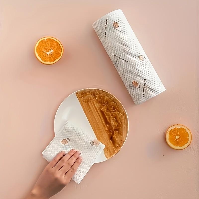 Disposable Printed Kitchen Paper Towels, Washable, Reusable Cleaning Cloths, Kitchen Napkins, Wet Wipes, Convenient and Easy to Use