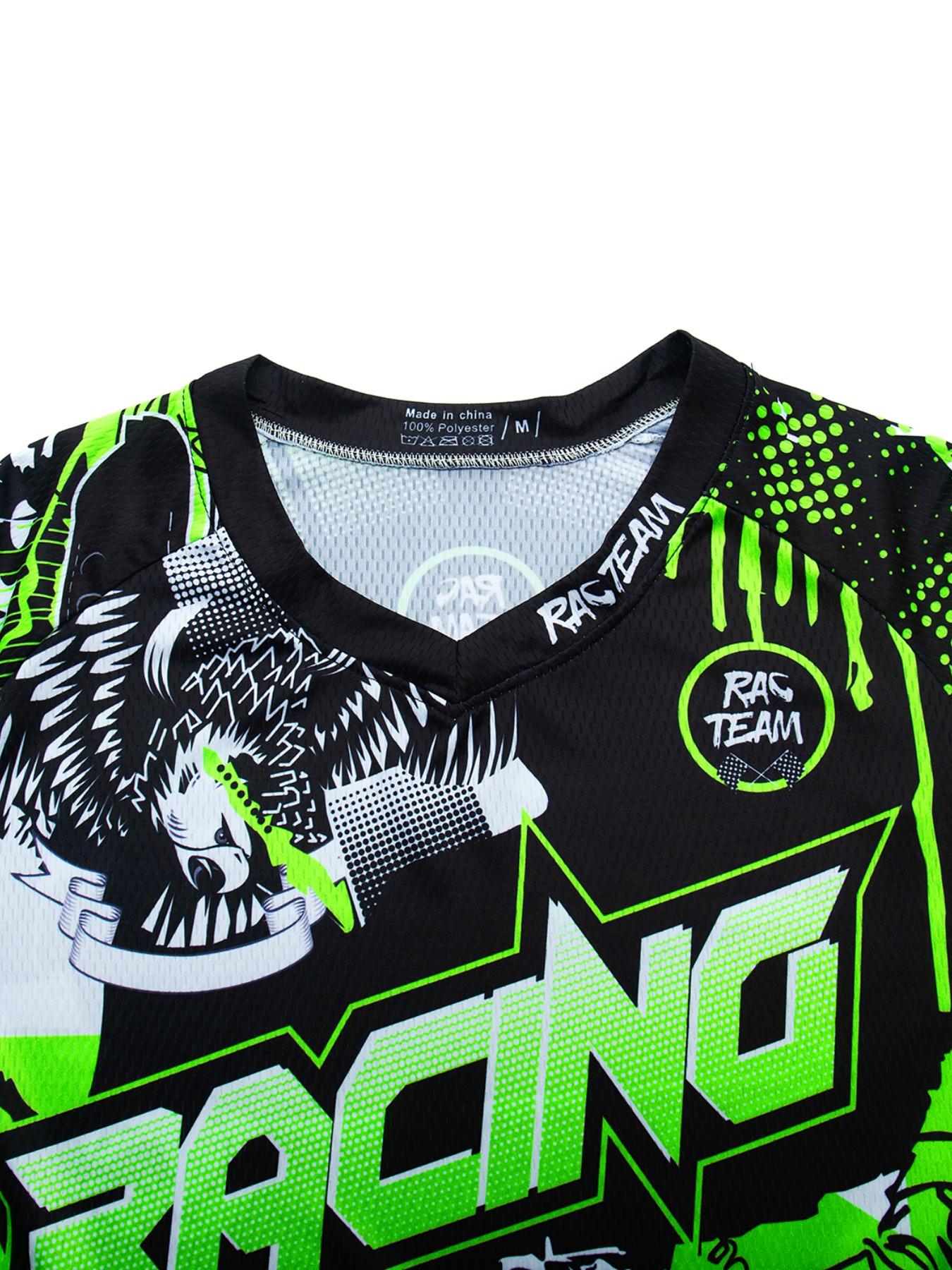 Road sports summer outdoor downhill mountain bike long-sleeved moisture wicking TOP uniform men's cycling shirt