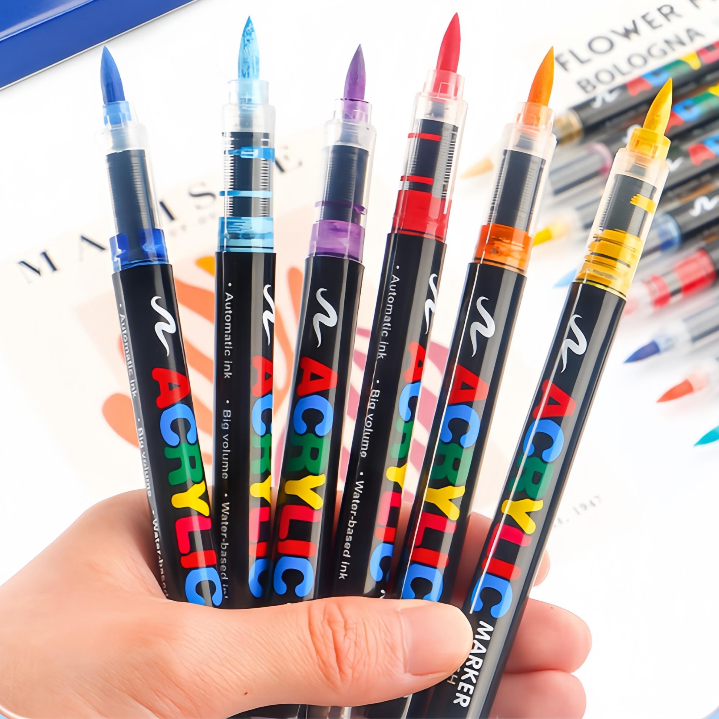 Liquid Soft Tip Acrylic Drawing Markers, 12 Colors/36 Colors/168 Colors Large Capacity, Stackable Ink Control Pens, Ideal for Art Enthusiasts and Painting