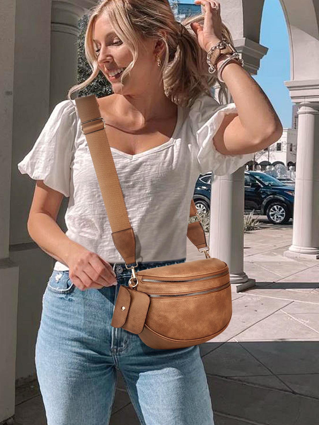 Large Crossbody Bag for Women Ladies' Saddle Bag Girls Sling Bag with Adjustable Strap and Coin Purse Stylish Urban Minimalist Commuting Lightweight Single Shoulder Women's Bag