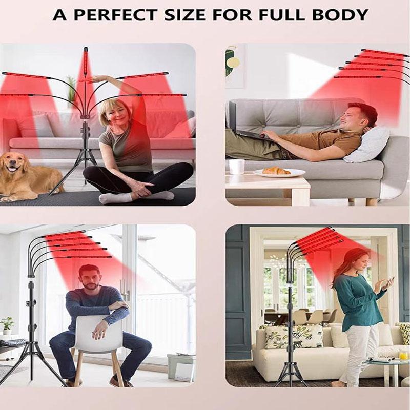 USB4-tube 660 nm 850 nm near-infrared light panel red light with timer surface and body household device with adjustable bracket