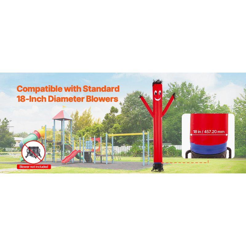 VEVOR Inflatable Tube Man Attachment, 20-Feet Tall, Wacky Wavy Wind Flying Dancing Tube Guy, Arm Flailing Sky Air Puppet, 18'' for Outdoor Advertising Business Store (Blower Not Included)
