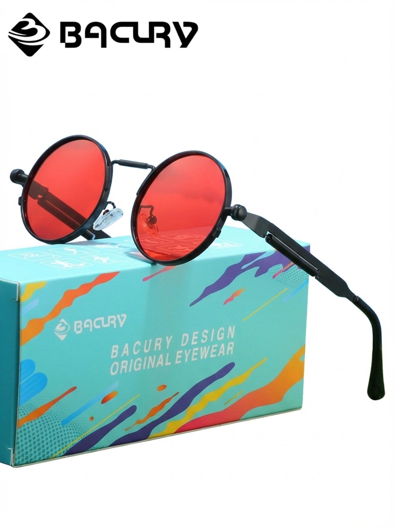 BACURY Classic Oval Polarizer Sunglasses Made Of Stainless Steel For Men And Women, Windproof For Outdoor Travel, Reducing Glare While Driving, Versatile, And Uv Resistant