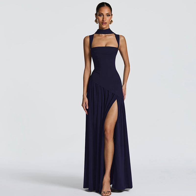 Women Summer Sexy Halter Party Club Evening Birthday Bodycon Long Dress
