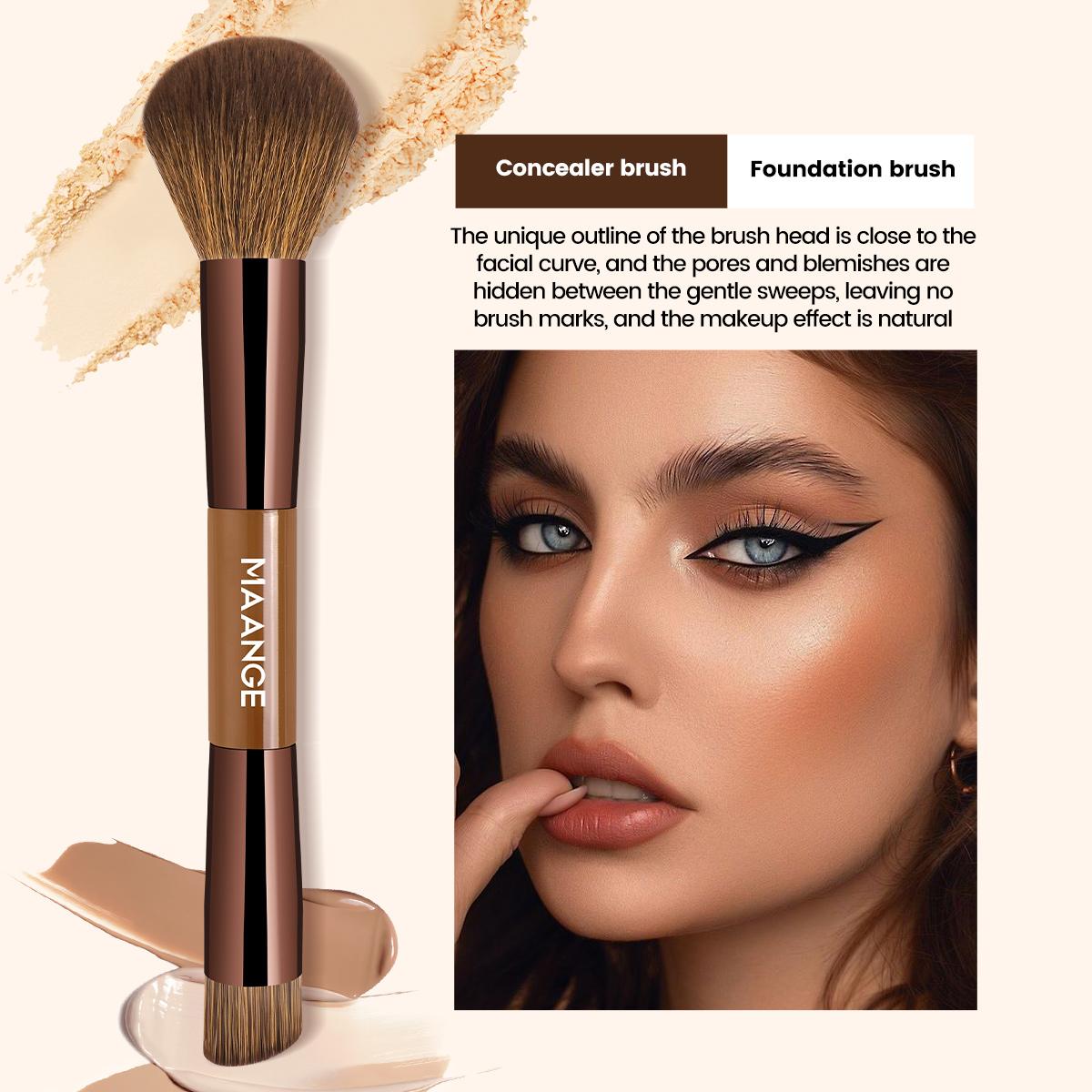 MAANGE 16pcs Professional Makeup Brushes Set, Makeup Brush Kit, Foundation Brush Blush Brush Highlight Brush Contour Brush Concealer Brush Eyeshadow Brush Blending Brush Eyebrow Brush, High-Quality Brushes for Professional & Home Use