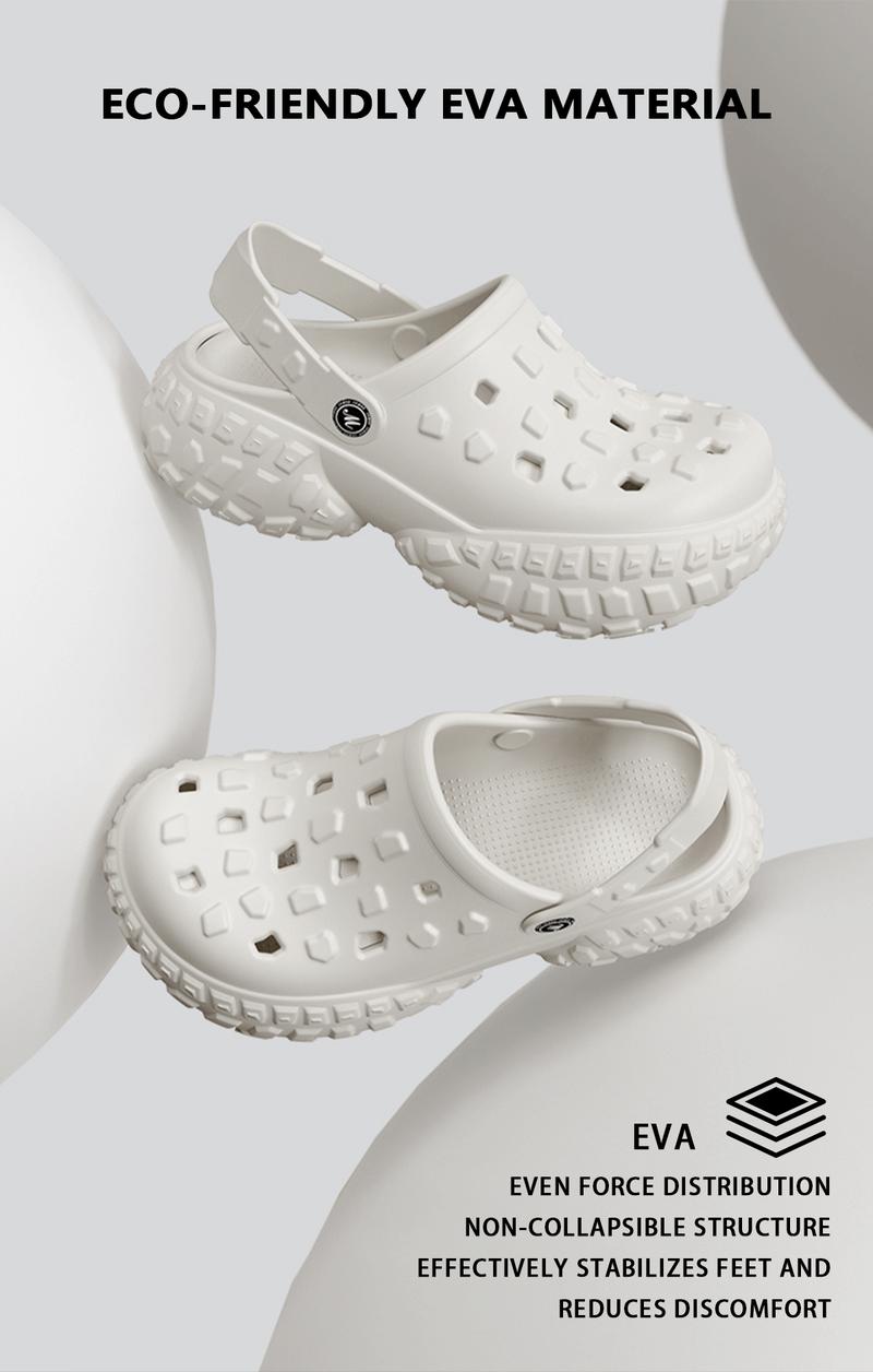 YASSIA Unisex EVA Cloud Slippers Outdoor Beach Sandals Foam Runner Walking shoes, Comfortable slippers for relaxing after exercise White Rice White Rice