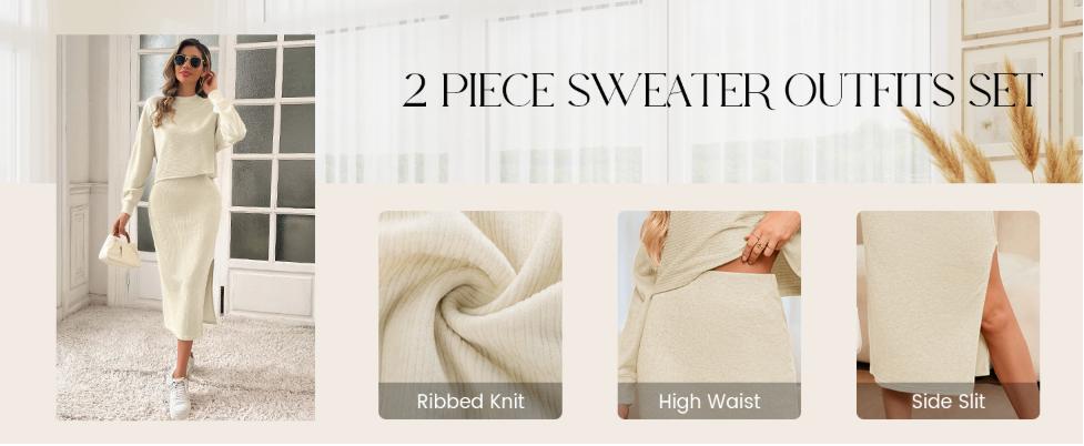 【Lightweight fabric】Grace Karin Women's Knitted Dress Pullover Two-Piece Long Sleeve Pullover Top Skirt Midi Skirt Bodycon 2-Piece Set Midi Dress Turtleneck Jumper Dress SpringStatements 【Lightweight fabric】Grace Karin Women's Knitted Dress Pullover Two-Piece Long Sleeve Pullover Top Skirt Midi Skirt Bodycon 2-Piece Set Midi Dress Turtleneck Jumper Dress SpringStatements