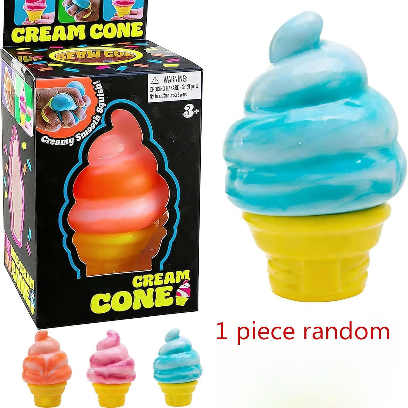 Ice Cream Creative Squeeze Soft Toy, Summer Stress Relief Toy, Cute Slow Rise Ice Cream Sensory Decompression Toy for Kids and Adults