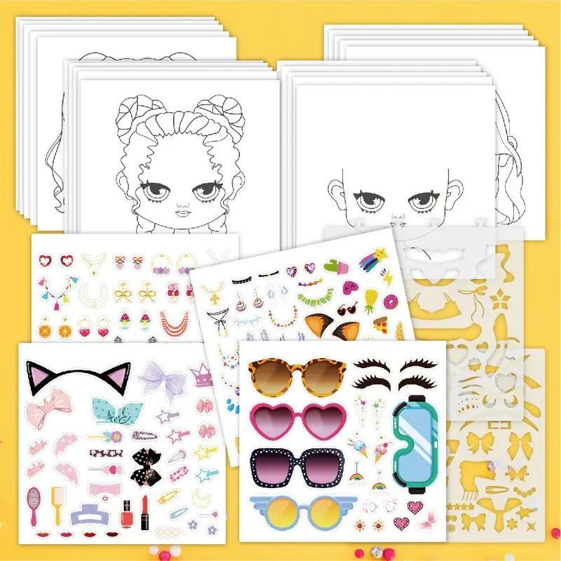 Creative Makeup Sticker Coloring Book, Learn Makeup Skills, Develop Aesthetic Sense, Enjoy DIY Beauty Fun!