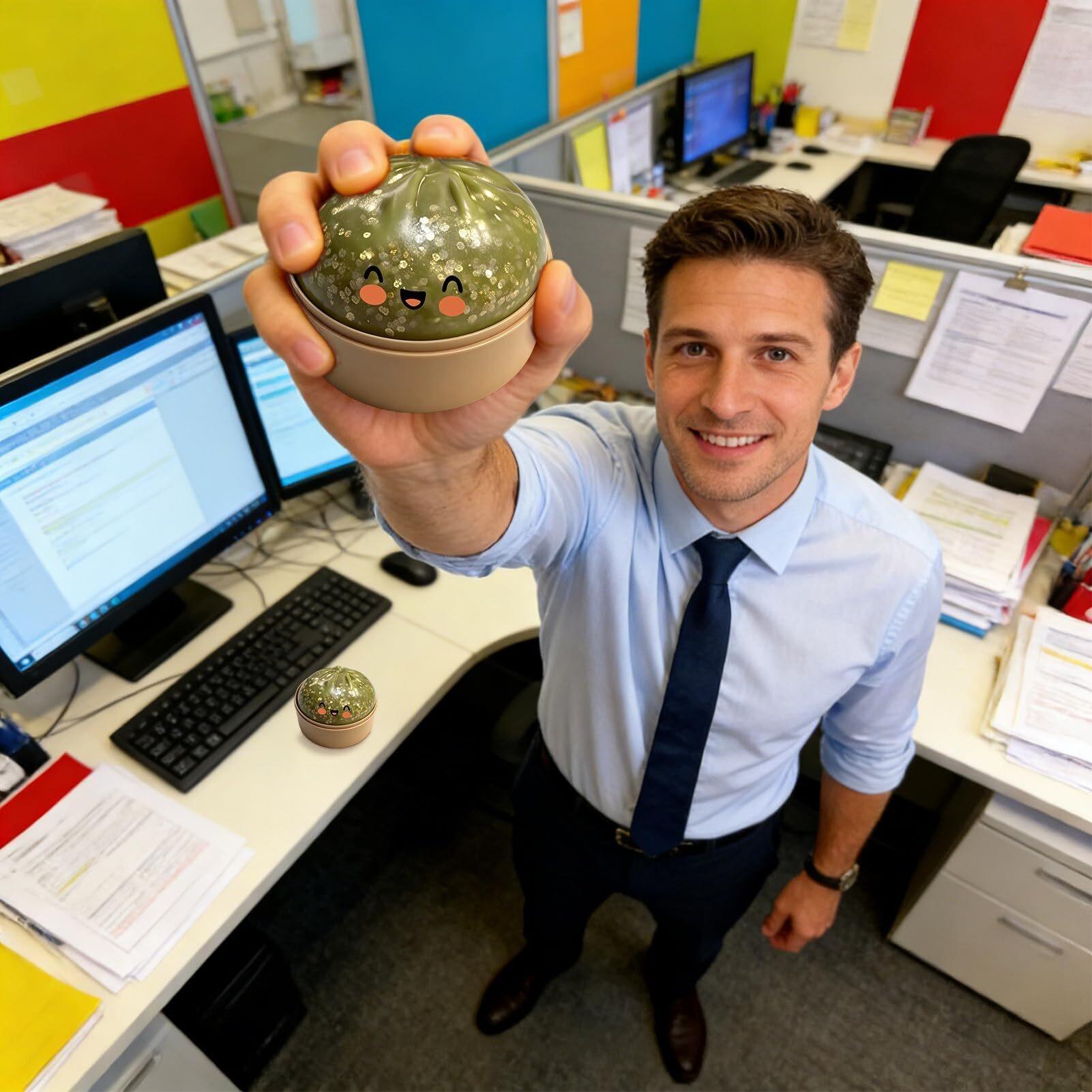 Giant Dumpling Squeeze Prop, Colorful Wonton Shape, Soft Glitter, Suitable for Men Women Home Office Relaxation Use