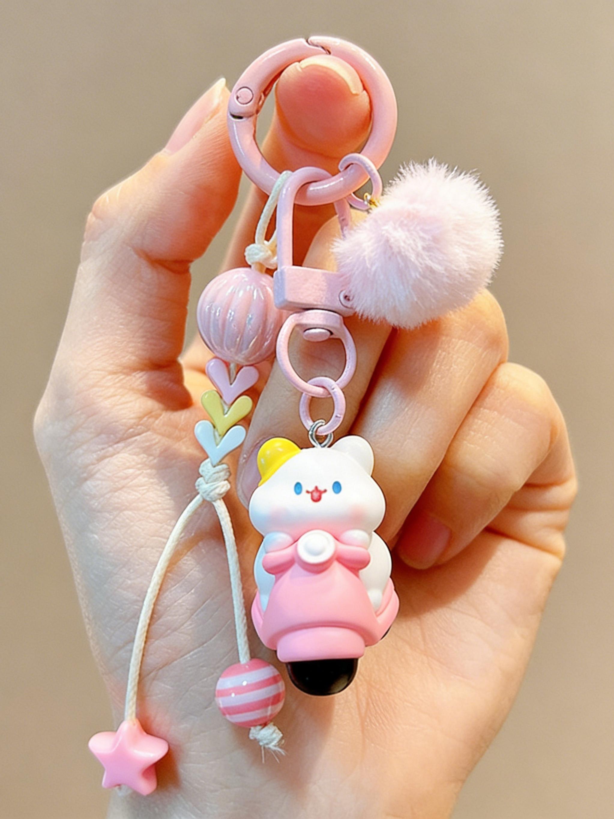 Cat Keychain with Tassels, Fashionable Bag Accessory, Unique Design for Daily Use, Perfect Gift for Women and Girls