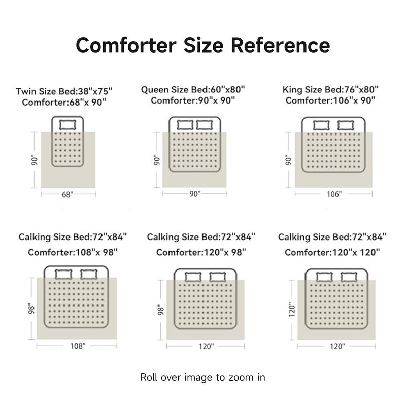 VIZIM All Season Comforter, OEKO-TEX Certified Down Alternative Bedding with 300GSM Soft Filling, Durable Shell, Twin Full Queen King Sizes, Machine Washable & Tumble Dry