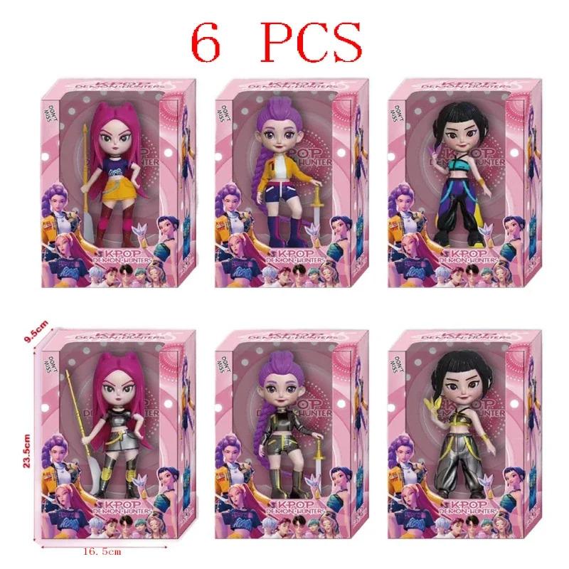 NEW Kpop Devil Hunter Rumi Zoe Mira Anime Polyvinyl Chloride Character Collection Desktop Trinkets Childrens New Year Gift