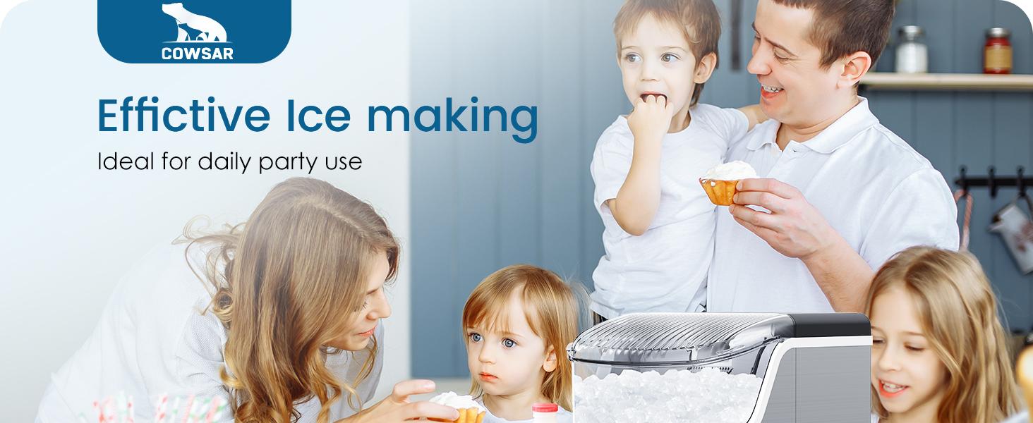 COWSAR Nugget Ice Maker Countertop, Soft Chewable Nugget Ice Cubes Machine, One-Button Quick Ice Making 34Lbs/Day, Self-Cleaning, Portable Stainless Steel Ice Machine COWSAR Nugget Ice Maker Countertop, Soft Chewable Nugget Ice Cubes Machine, One-Button Quick Ice Making 34Lbs/Day, Self-Cleaning, Portable Stainless Steel Ice Machine