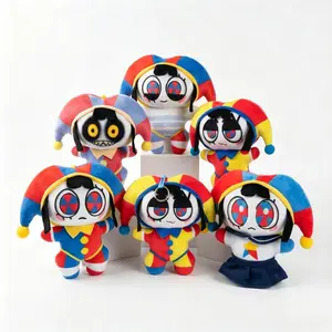17cm The Amazing Pomni Cotton Doll Keyring  Soft Toy Lovely Circus  Backpack Decoration Surprise Gift for Girls Kids