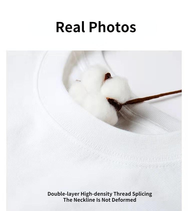 180G[100% Cotton ]Trendy Brand Short Sleeved T-shirt for Men and Women Couples Summer in Street Loose Versatile Round Neck Top