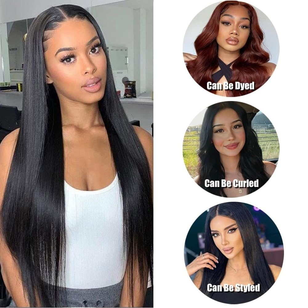 Karlami Hair Burmese Curly Bundles with Spriral End 3c4a Quick Weave Pixie Curly Bundles Human Hair 14-30inch Loose Deep Wave 100% Virgin Body Wave Bundles Sew in Extension Straight Bundles with 5x5 Closure Human Hair Bundles for Women Natural Black