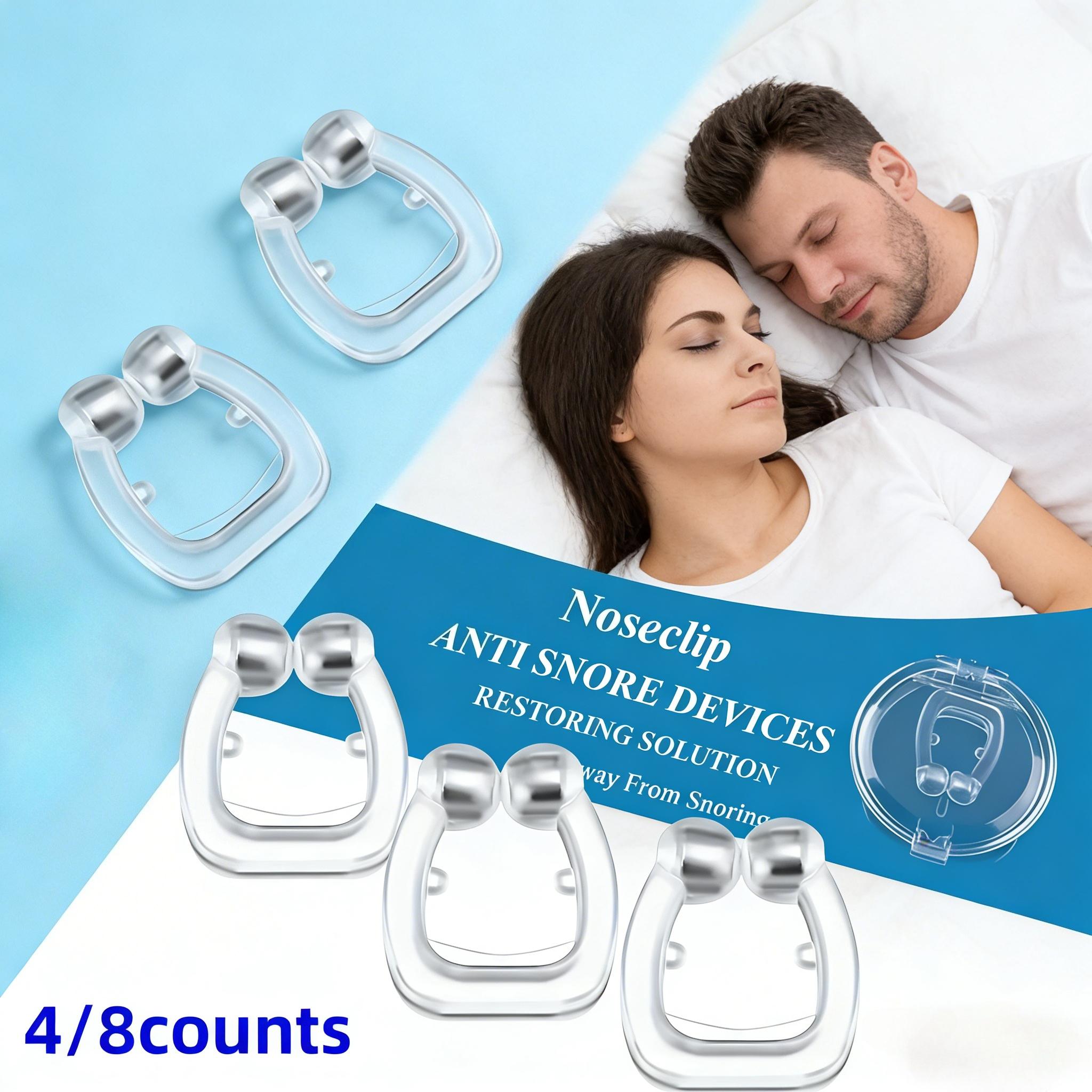 4/8 Pcs Mini Magnetic Anti-Snoring Nose Clip Silicone Comfortable Respiratory Correction Improves Sleep for All Ages