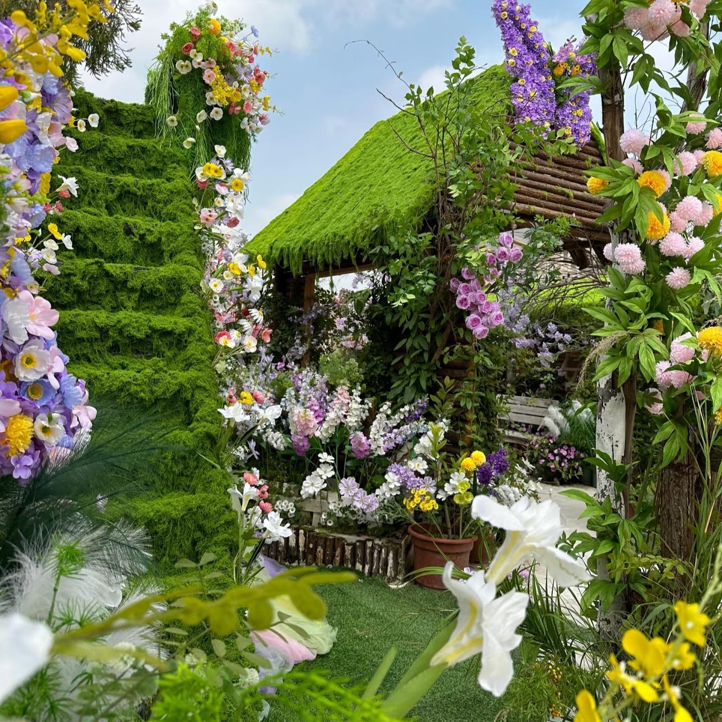 39.37-inch Artificial Moss Mat, Artificial Faux Greenery for Wall & Table Decor, Sustainable Nylon Material, Christmas Festival Decoration, Micro Landscape Making