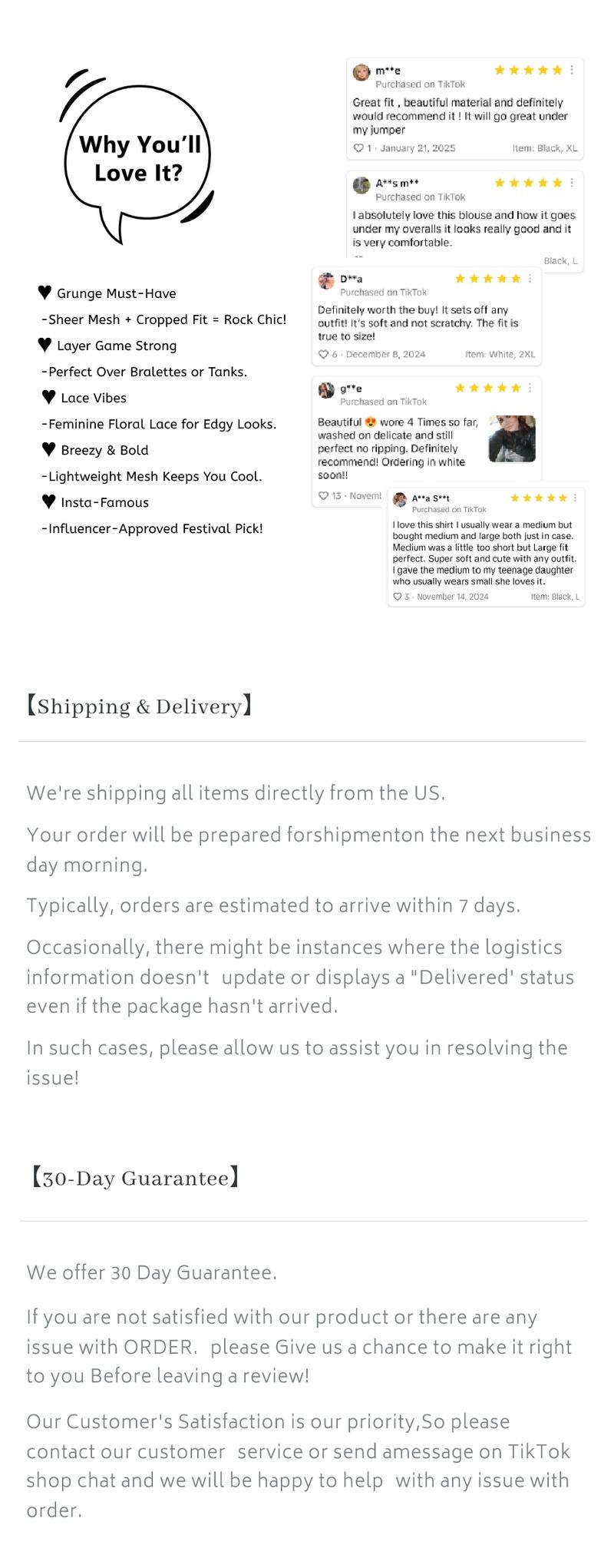 Chicovar Women's 90s Grunge Mesh Short Top –Lace Long Sleeve Mock Neck Sheer Blouse, Cropped Fit (Hits at Waist), Plus Size S-4XL, Perfect for Layering & Concerts! Womenswear Crewneck