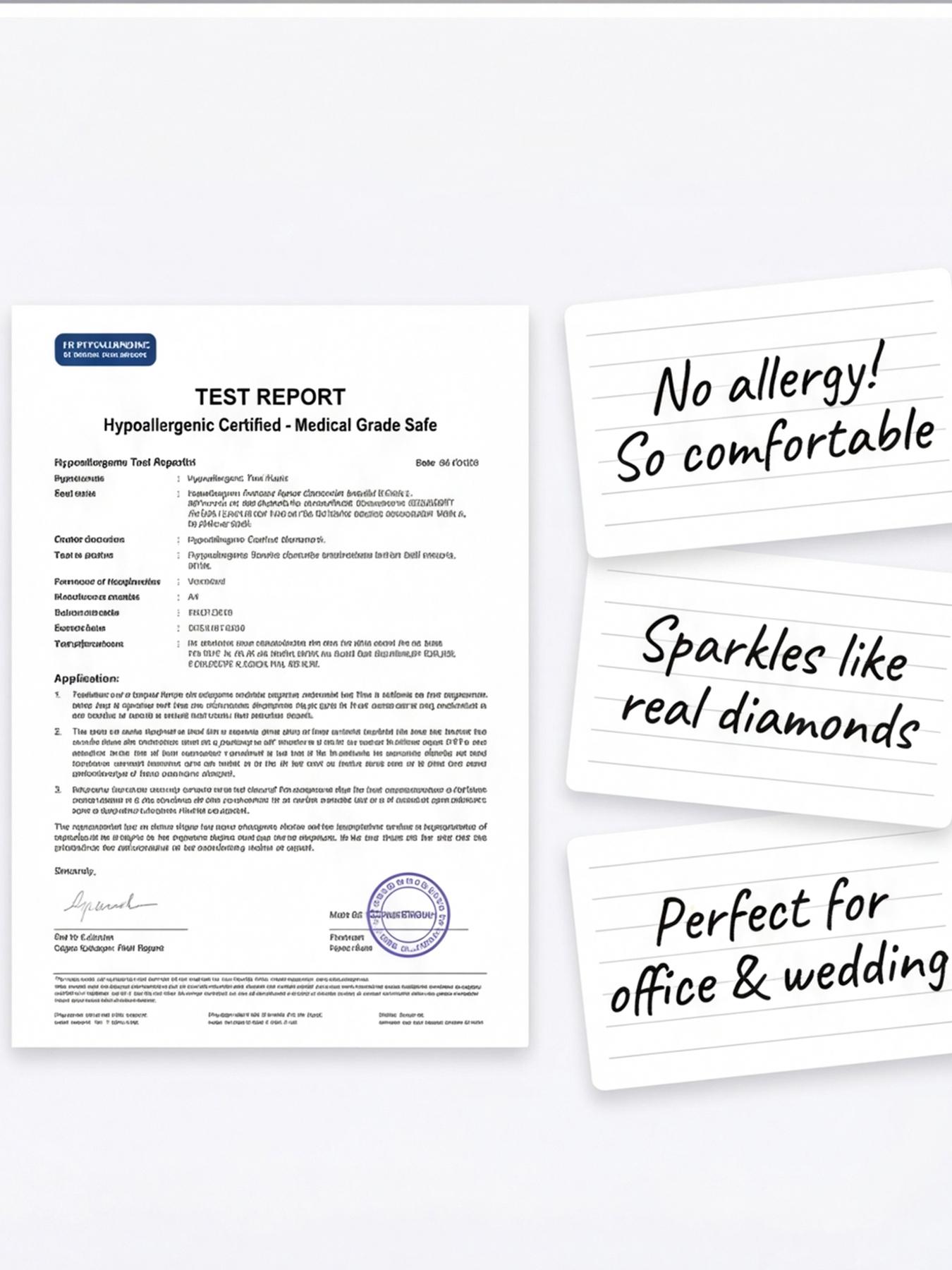 Women's Hypoallergenic Classic 4-Prong Round Cut Clear Crystal Stud Earrings, Gold Plated Solitaire CZ Diamond Stud Earrings, Timeless Minimalist Fashion Jewelry for Everyday Wear Office Wedding & Gift