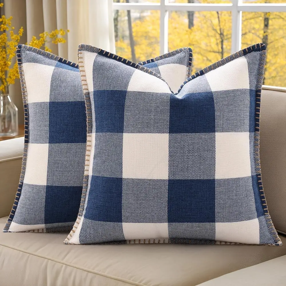 Navy Blue and White