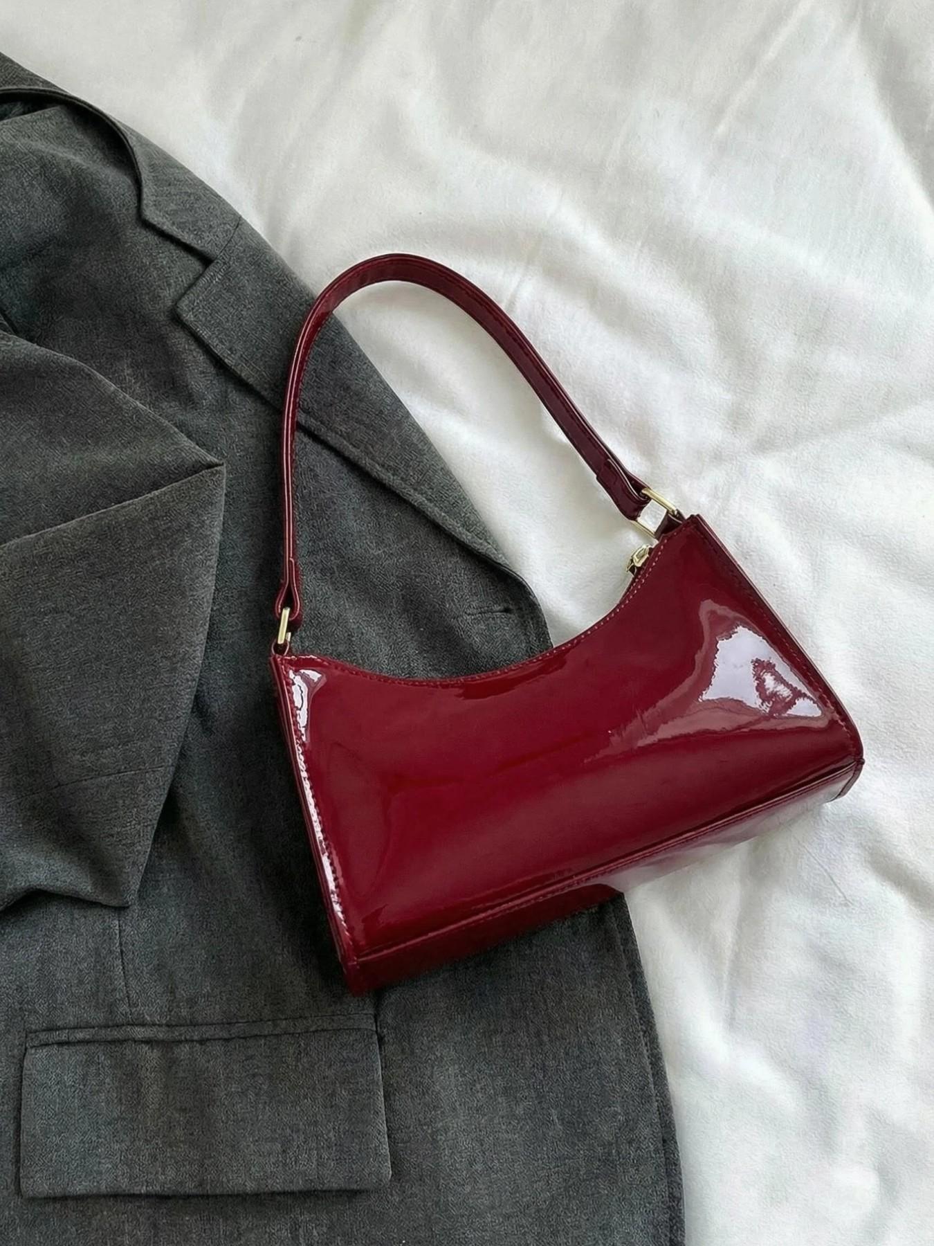 Women's Fashion Shoulder Bag, Casual Commuter Underarm Purse, Trendy Plain Handbag, Ideal for Office, College, Work, Business, Daily Use