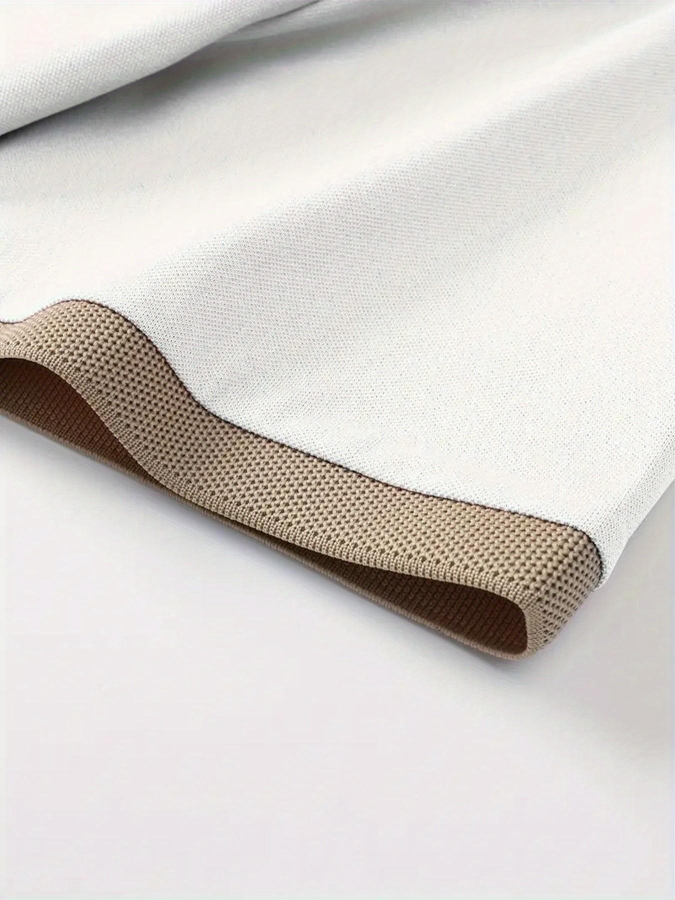 Buitoni Italian Flag Shield Vintage Print Polo Shirt, Business Casual Men's Short Sleeve Knitwear, Daily Commute Office Wear Top