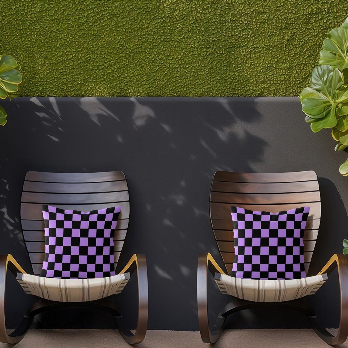 1 Piece Classic Plaid Body Pillow, Memory Foam Pillow & Decorative Pillow, Timeless Checkered Digital Print Pillow with Insert, Soft Breathable Cushion for Sofa, Bed, Couch, Dorm & Living Room, Versatile Modern Home Decor