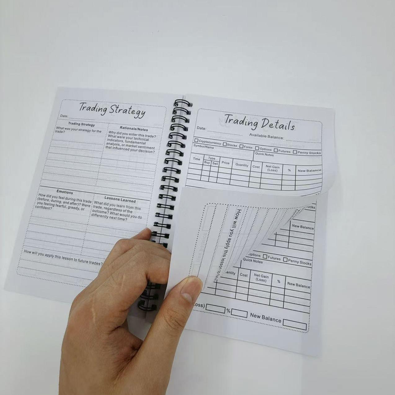 Professional Trading Journal for Traders, Comprehensive Log & Plan for Cryptocurrency Stocks Forex Options, Daily Trade Tracking Book, Finance Checklist Organizer